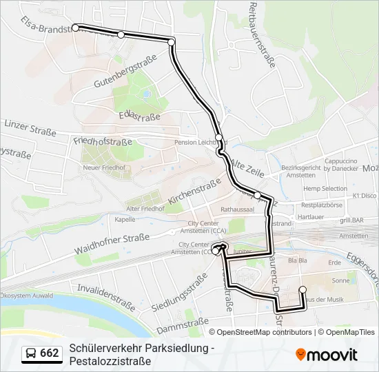 662 Bus Line Map