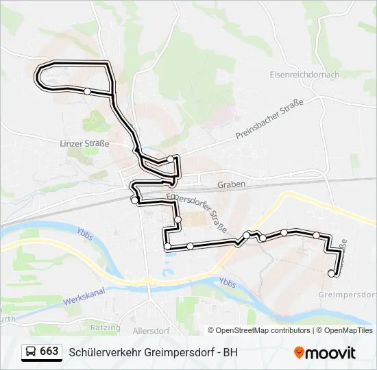 663 Bus Line Map