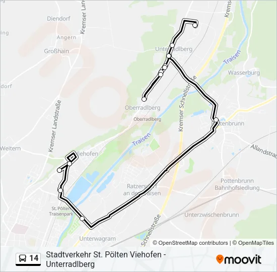 14 Bus Line Map