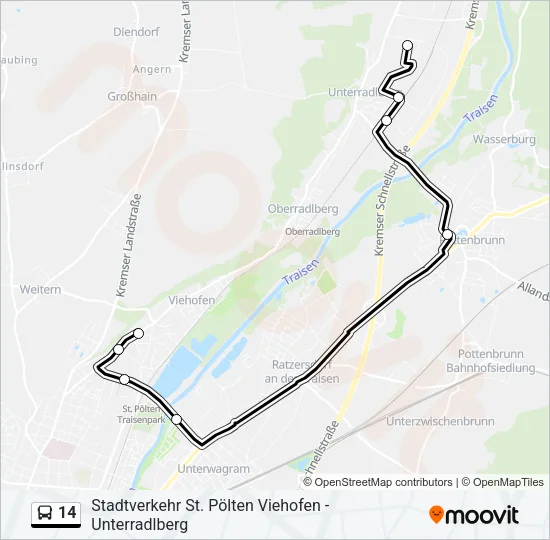 14 Bus Line Map