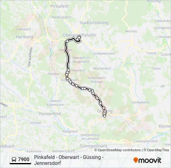7900 Bus Line Map