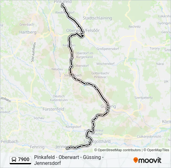 7900 Bus Line Map