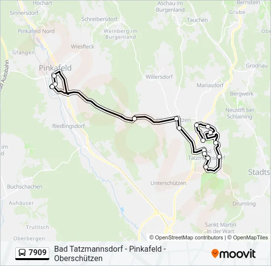 7909 Bus Line Map