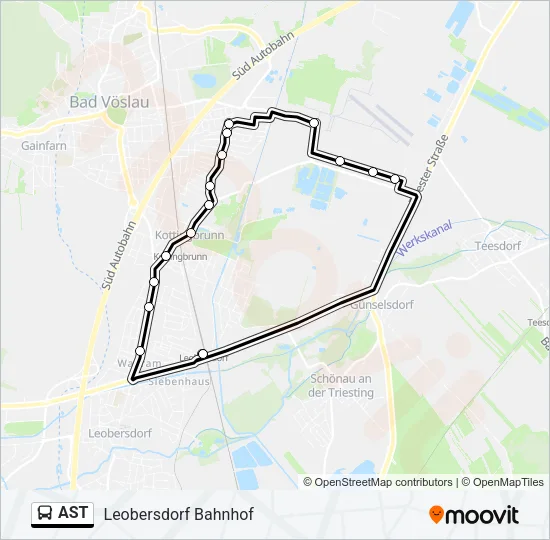 AST Bus Line Map