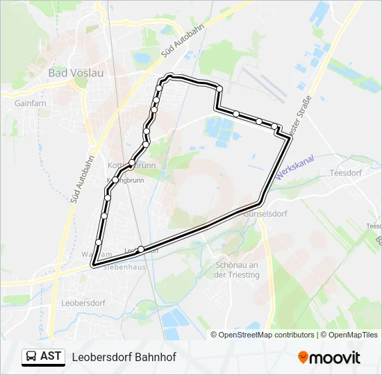 AST Bus Line Map