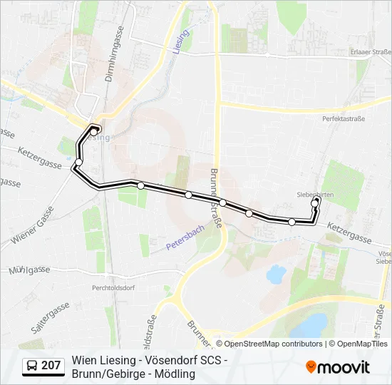 207 Bus Line Map