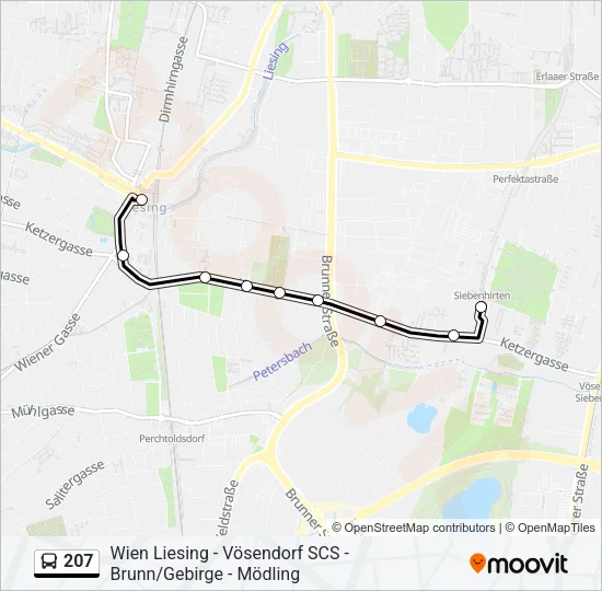 207 Bus Line Map