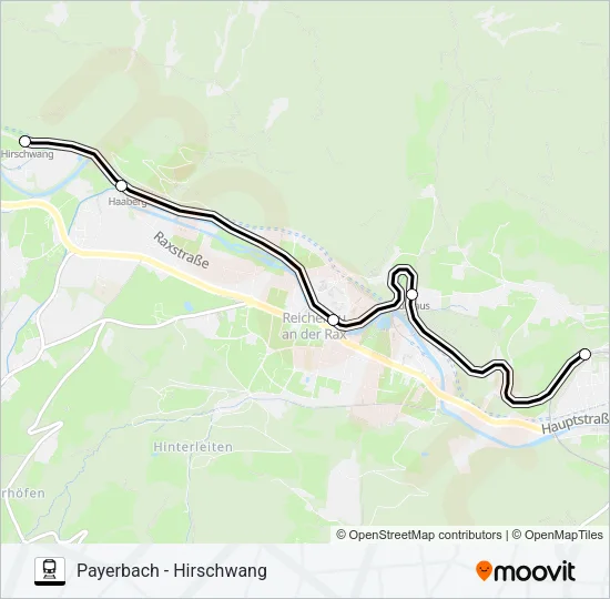 525 HÖLLENTALBAHN Train Line Map