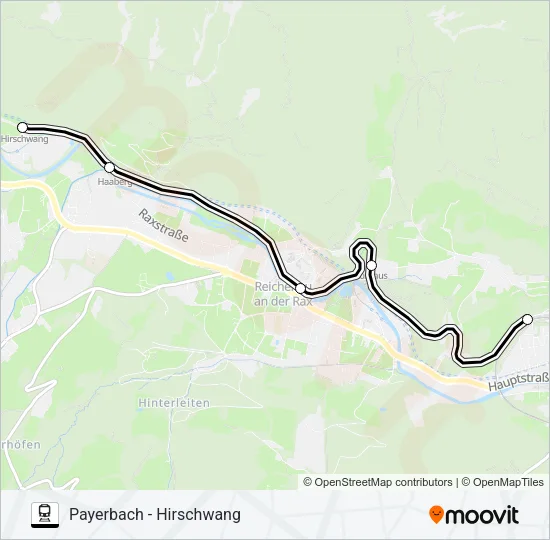 525 HÖLLENTALBAHN Train Line Map
