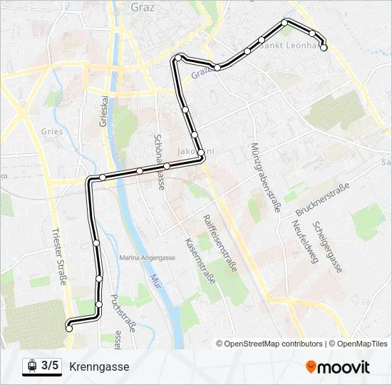 3/5 Light Rail Line Map