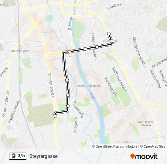 3/5 Light Rail Line Map