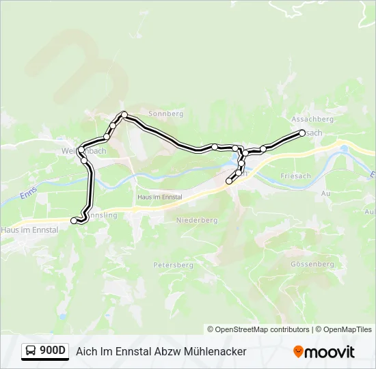900D Bus Line Map