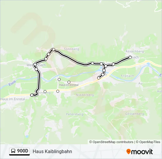 900D Bus Line Map