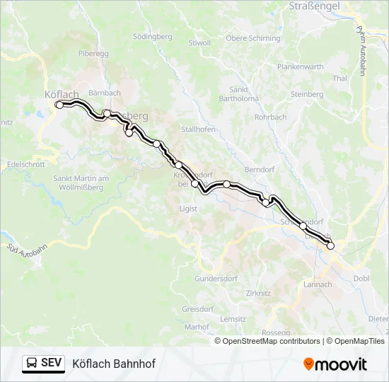 SEV Bus Line Map