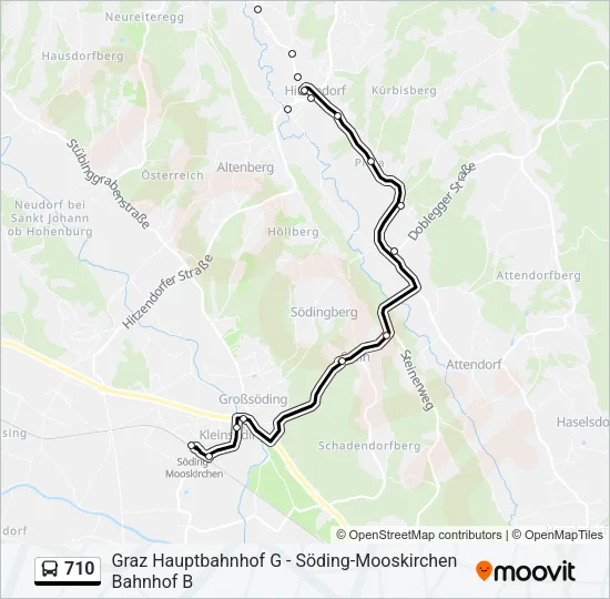710 Bus Line Map