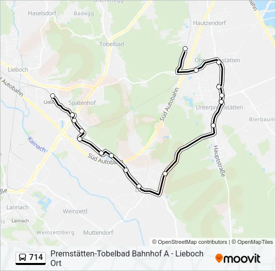 714 Bus Line Map