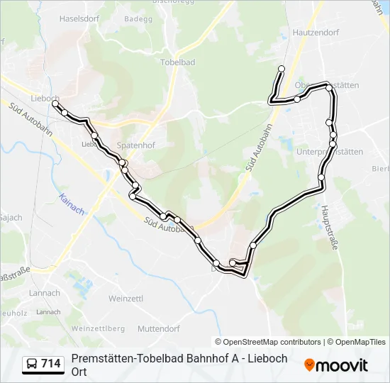 714 Bus Line Map