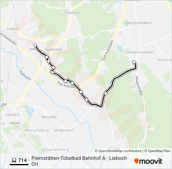 714 Bus Line Map