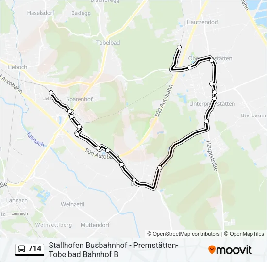 714 Bus Line Map