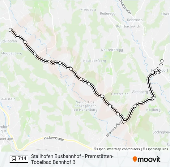 714 Bus Line Map