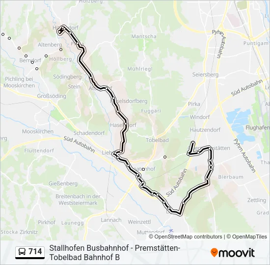 714 Bus Line Map