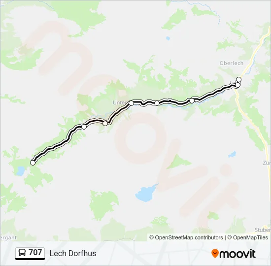707 Bus Line Map