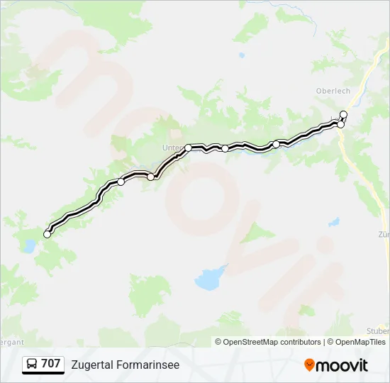 707 Bus Line Map