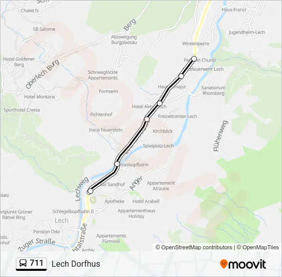 711 Bus Line Map