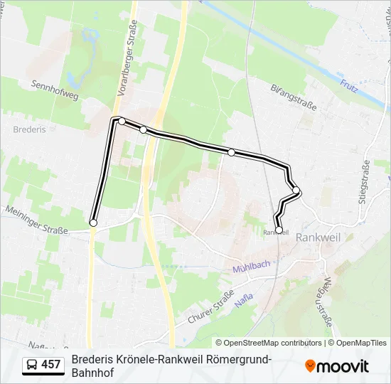 457 Bus Line Map