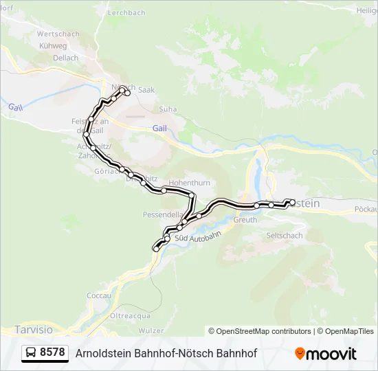 8578 Bus Line Map