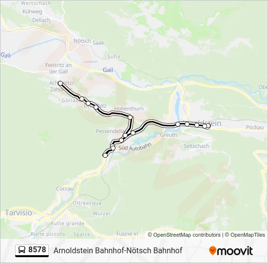 8578 Route: Fahrpläne, Haltestellen & Karten - Achomitz (Aktualisiert)