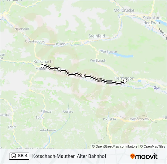 SB 4 Bus Line Map