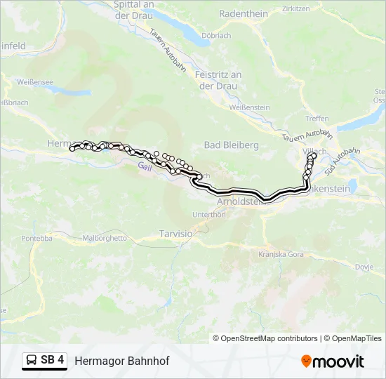 SB 4 Bus Line Map