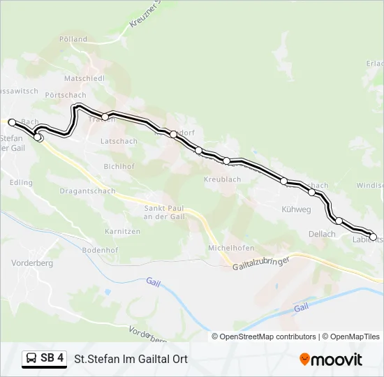 SB 4 Bus Line Map