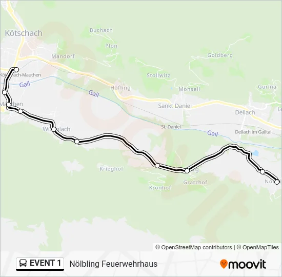 EVENT 1 Bus Line Map