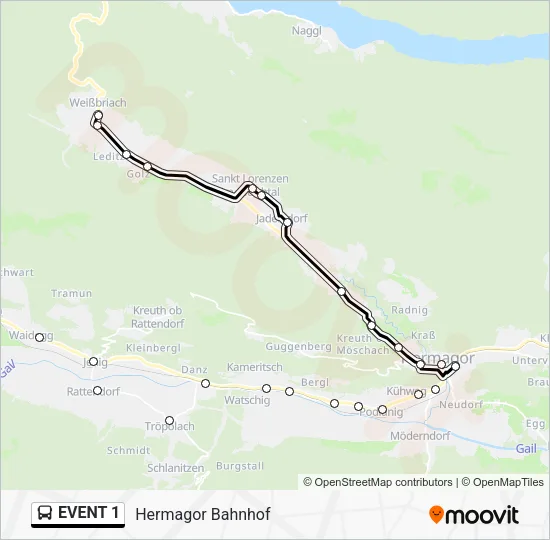 EVENT 1 Bus Line Map