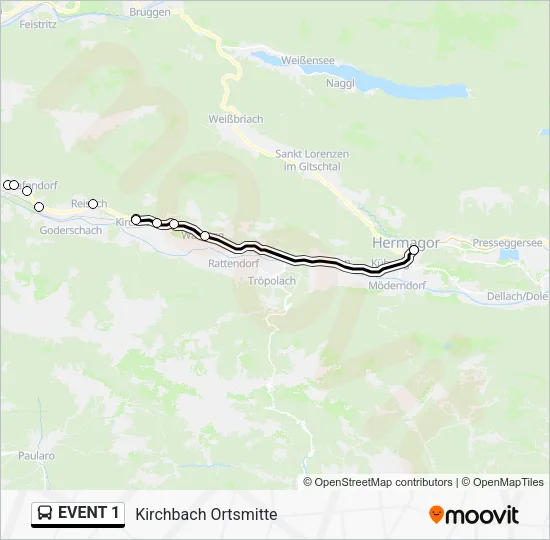 EVENT 1 Bus Line Map