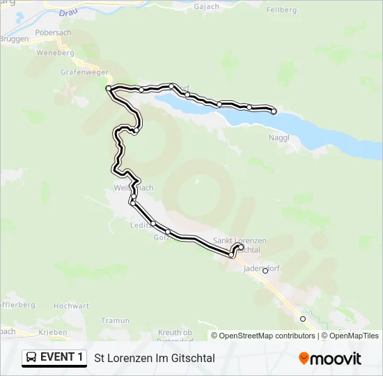 EVENT 1 Bus Line Map