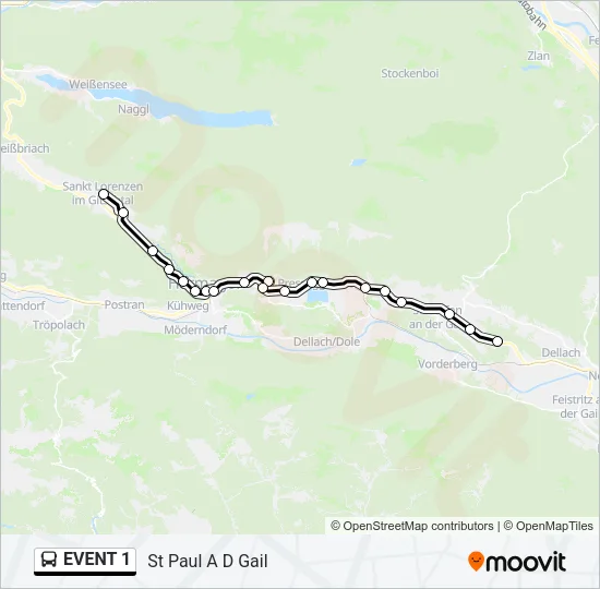 EVENT 1 Bus Line Map