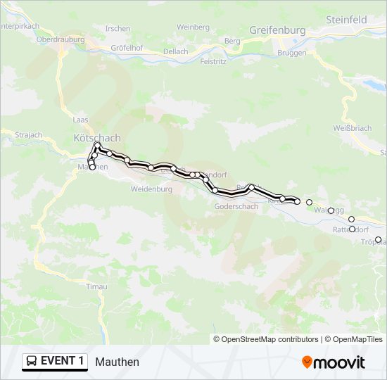 EVENT 1 Bus Line Map
