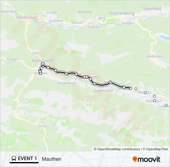 EVENT 1 Bus Line Map
