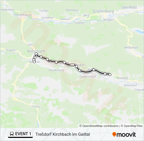 EVENT 1 Bus Line Map