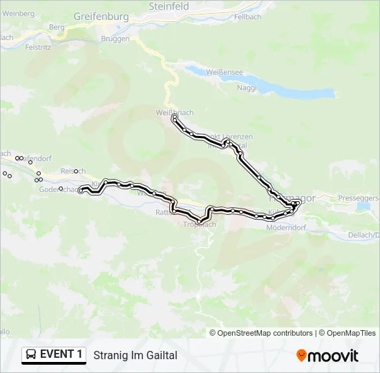 EVENT 1 Bus Line Map