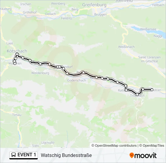 EVENT 1 Bus Line Map