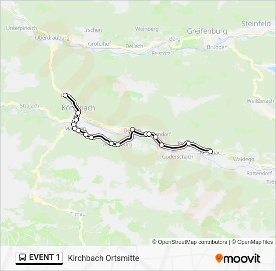EVENT 1 Bus Line Map
