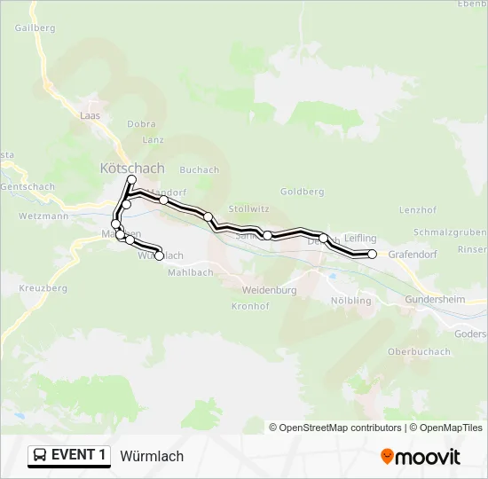 EVENT 1 Bus Line Map