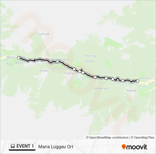 EVENT 1 Bus Line Map