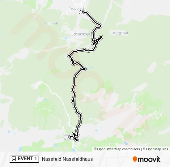 EVENT 1 Bus Line Map