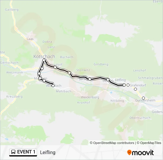 EVENT 1 Bus Line Map