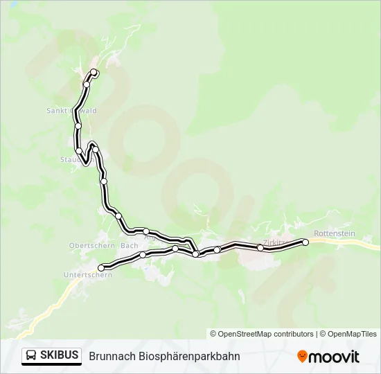SKIBUS Bus Line Map